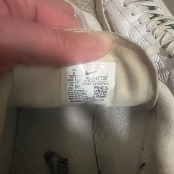 Men's Nike Blazer Low X White Lace-Up Sneakers Size 9 DA2045-100 - Picture 3 of 11